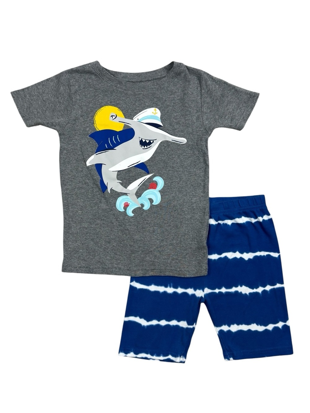 Carter’s Summer Shark & Stripes Pj Set aside 6/7